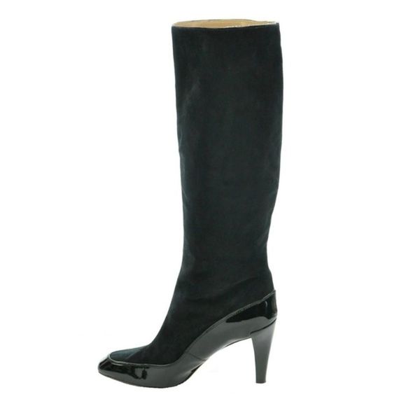 DIANE VON FURSTENBERG BLACK SUEDE BOOTS SIZE 10M